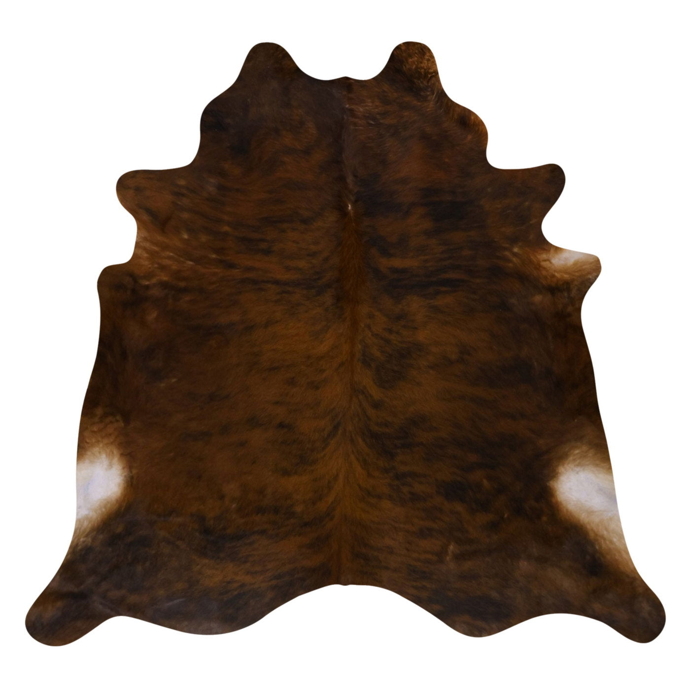 Natural Brazilian Cowhide Rug -  Mocha & Ivory