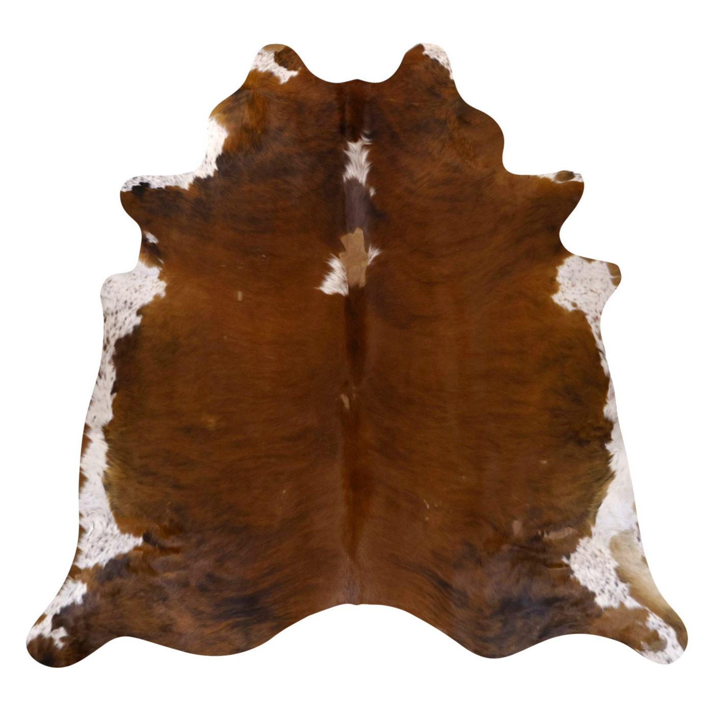 Natural Brazilian Cowhide Rug -  Mocha & Ivory