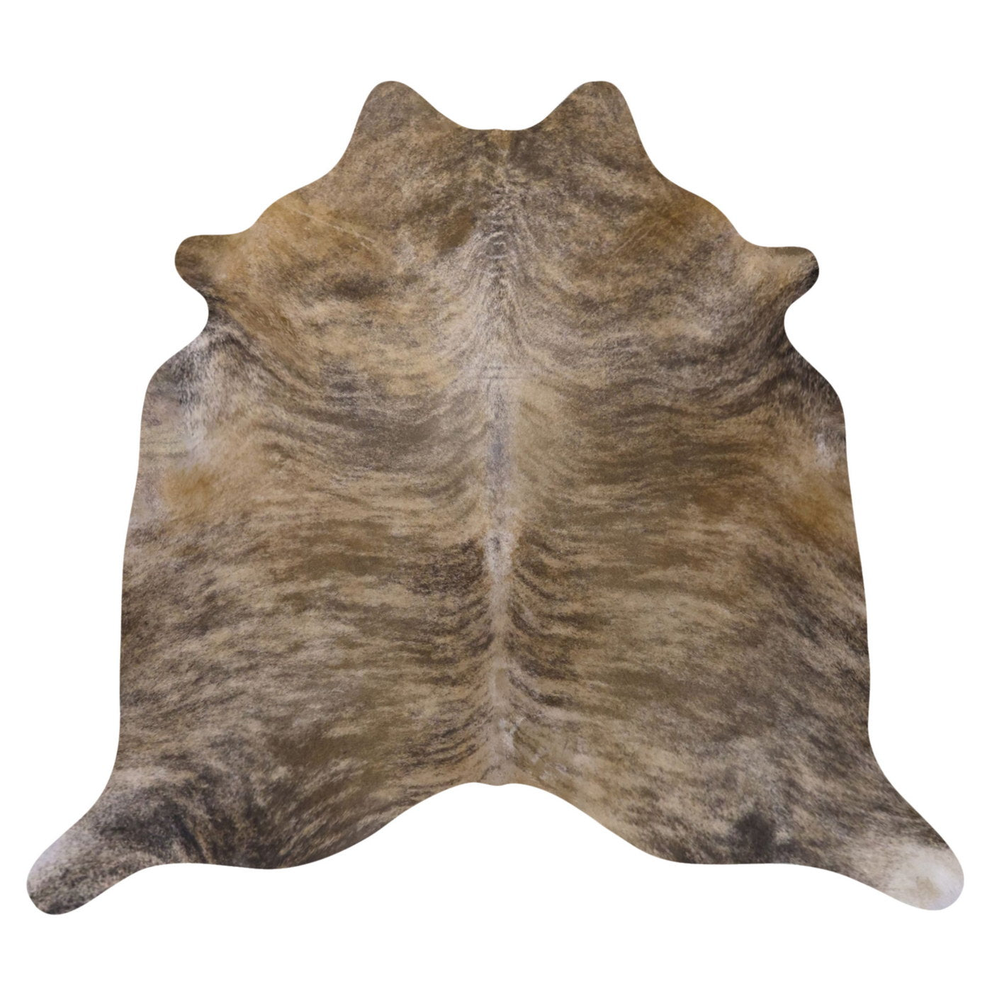 Natural Brazilian Cowhide Rug -  Taupe & Caramel