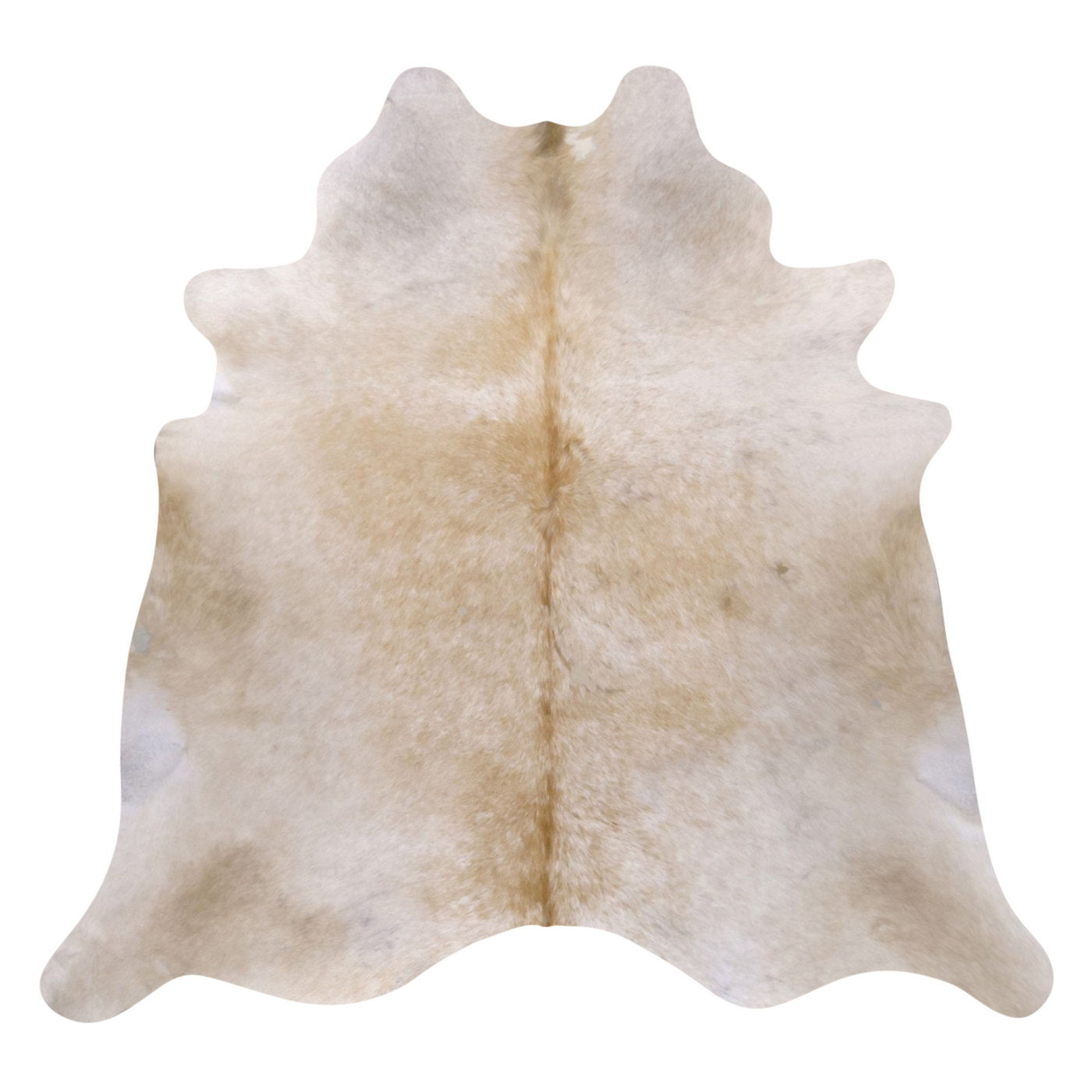 Natural Brazilian Cowhide Rug -  Ivory & Caramel
