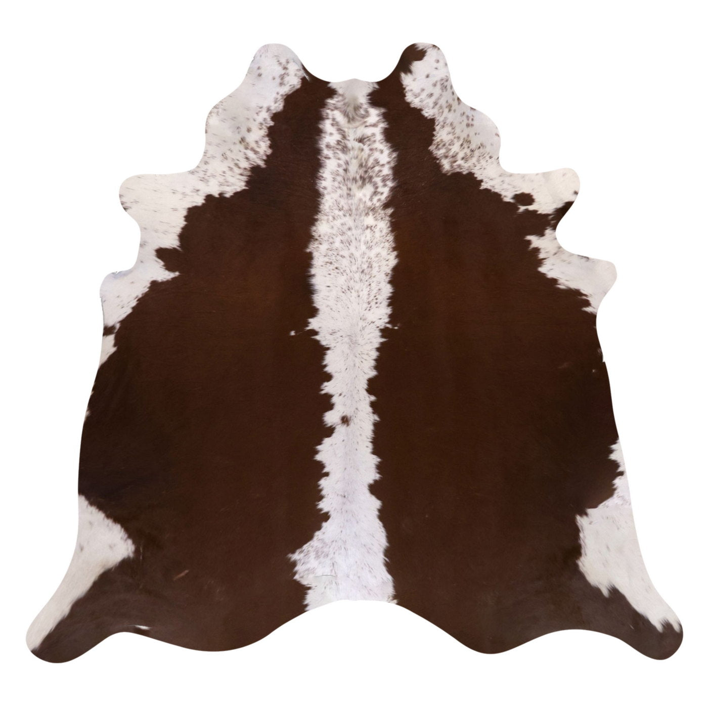 Natural Brazilian Cowhide Rug -  Mocha & Ivory