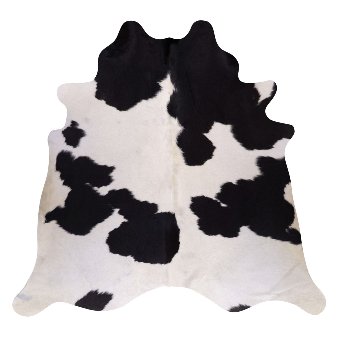 Natural Brazilian Cowhide Rug -  Ivory & Espresso