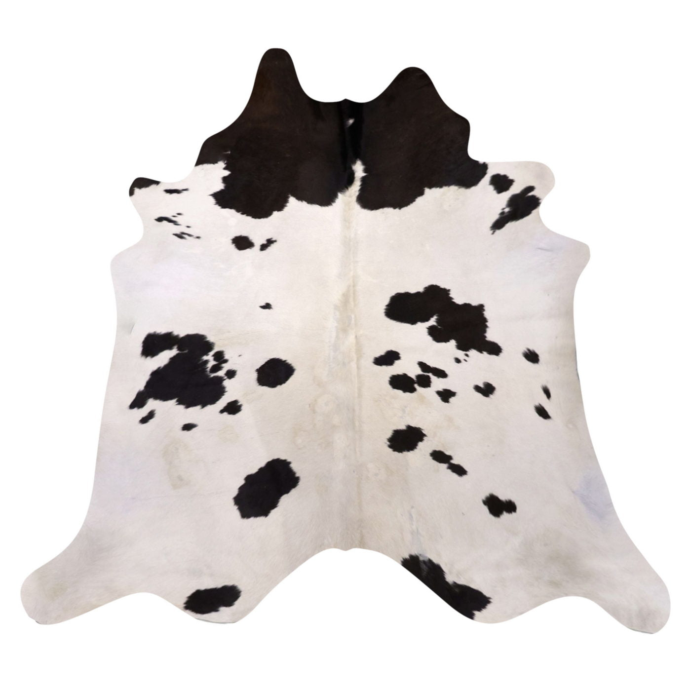 Natural Brazilian Cowhide Rug -  Ivory & Espresso