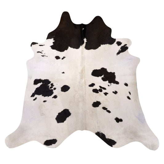 Natural Brazilian Cowhide Rug -  Ivory & Espresso