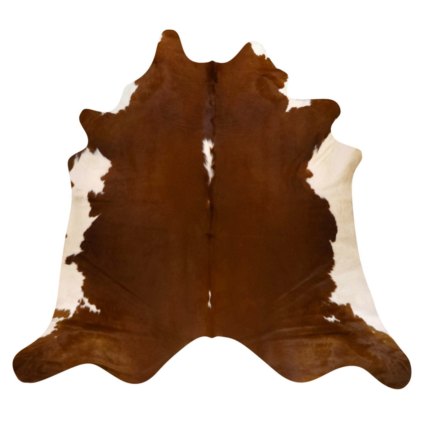 Natural Brazilian Cowhide Rug -  Mocha & Ivory