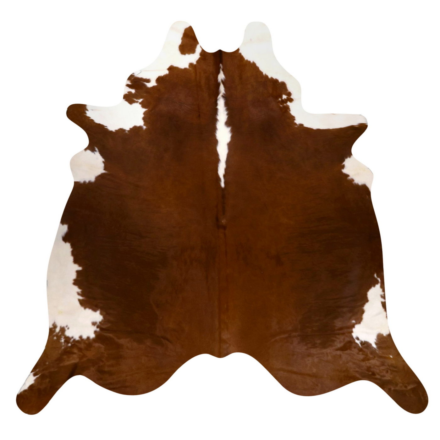 Natural Brazilian Cowhide Rug -  Mocha & Ivory