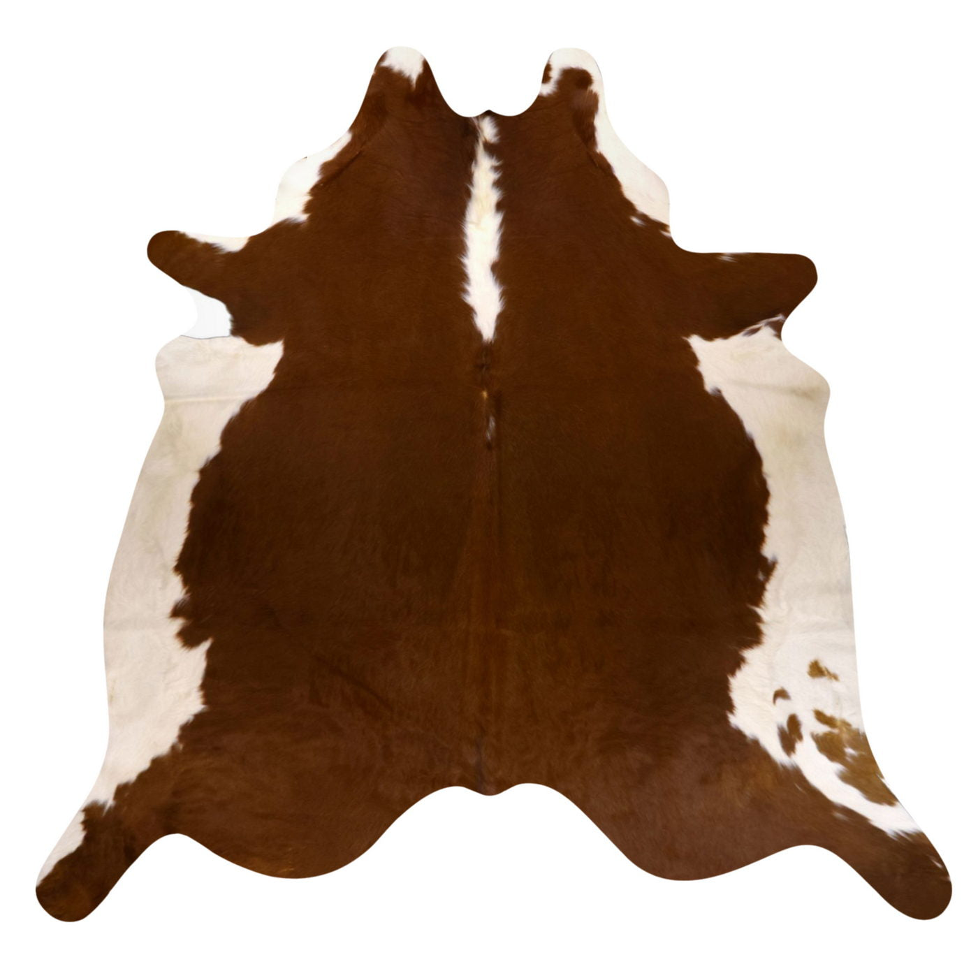 Natural Brazilian Cowhide Rug -  Mocha & Ivory