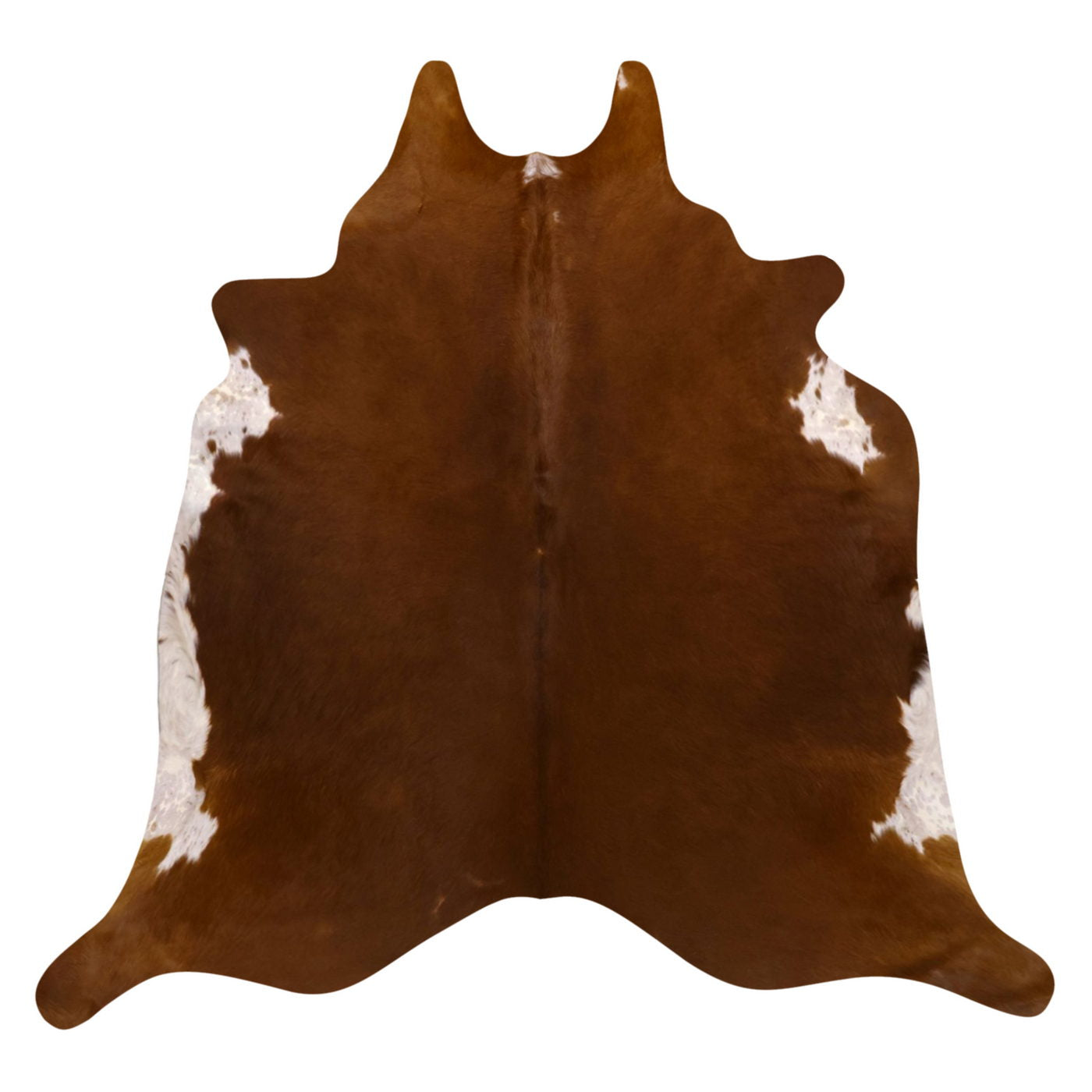 Natural Brazilian Cowhide Rug -  Mocha & Ivory