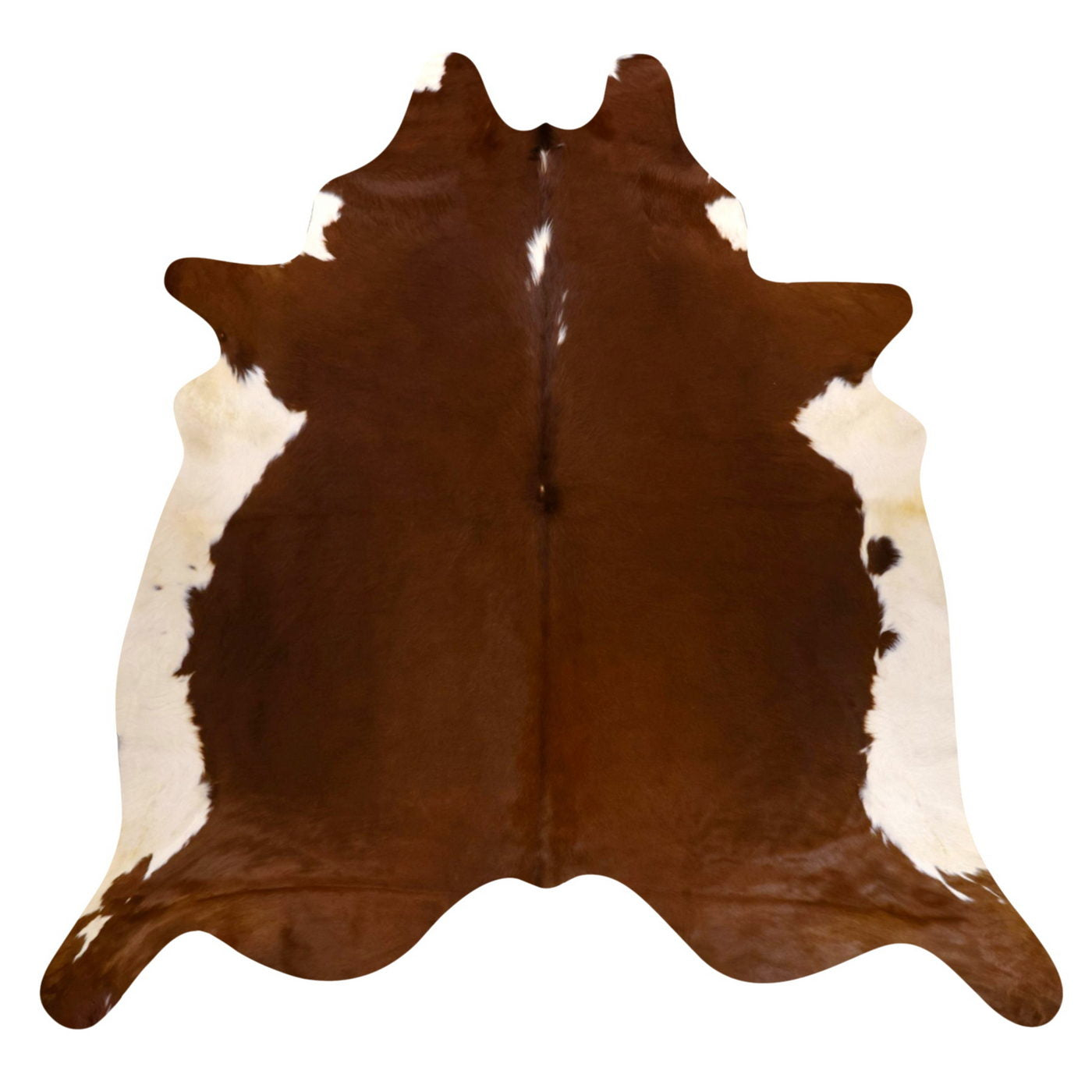 Natural Brazilian Cowhide Rug -  Mocha & Ivory