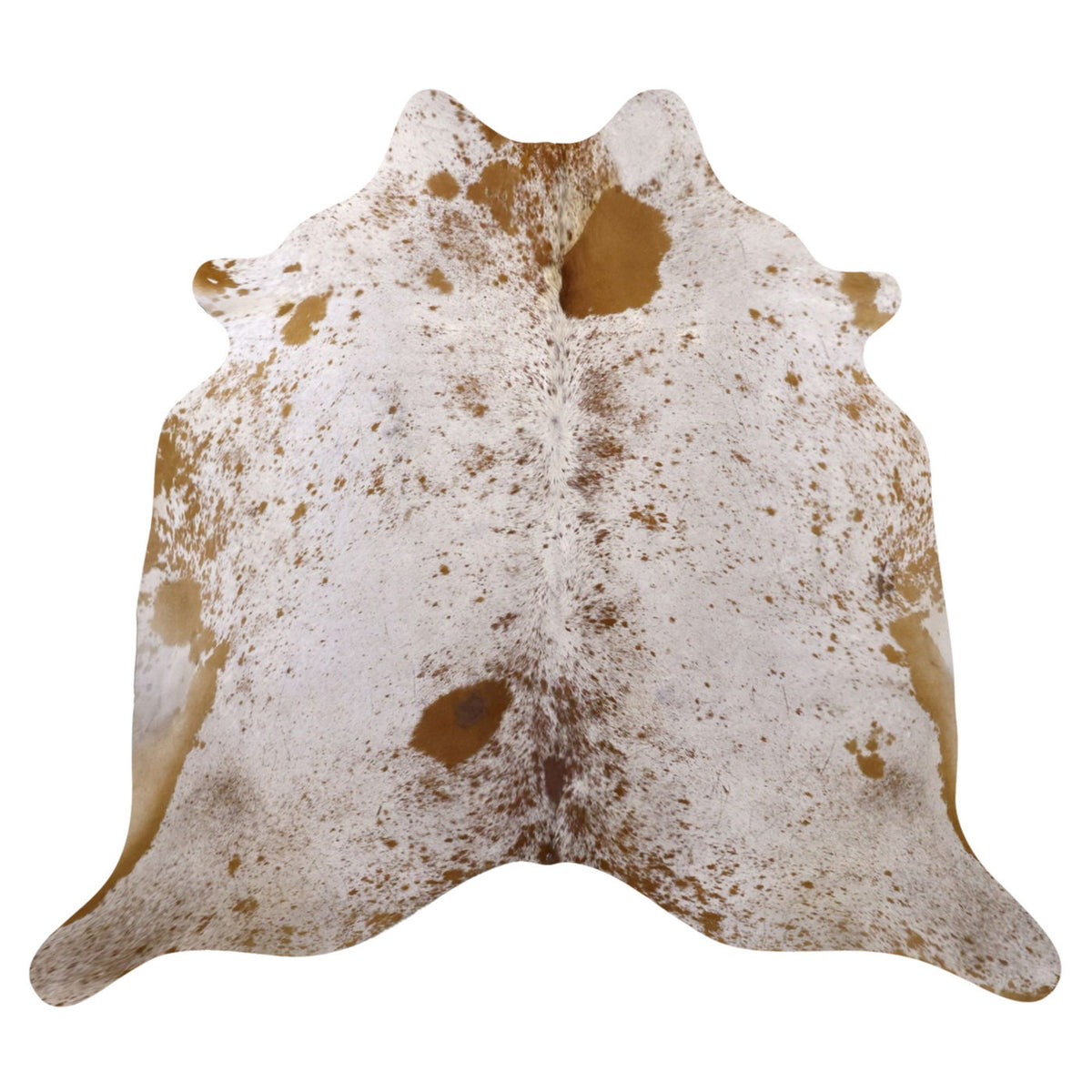 Natural Brazilian Cowhide Rug -  Ivory & Caramel