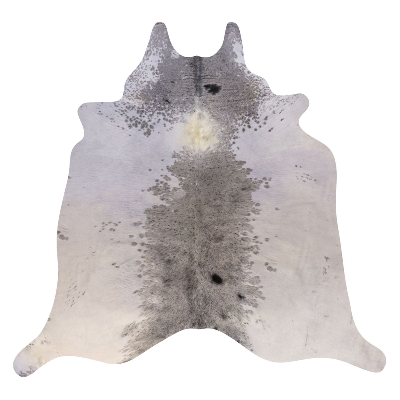 Natural Brazilian Cowhide Rug -  Ivory & Grey