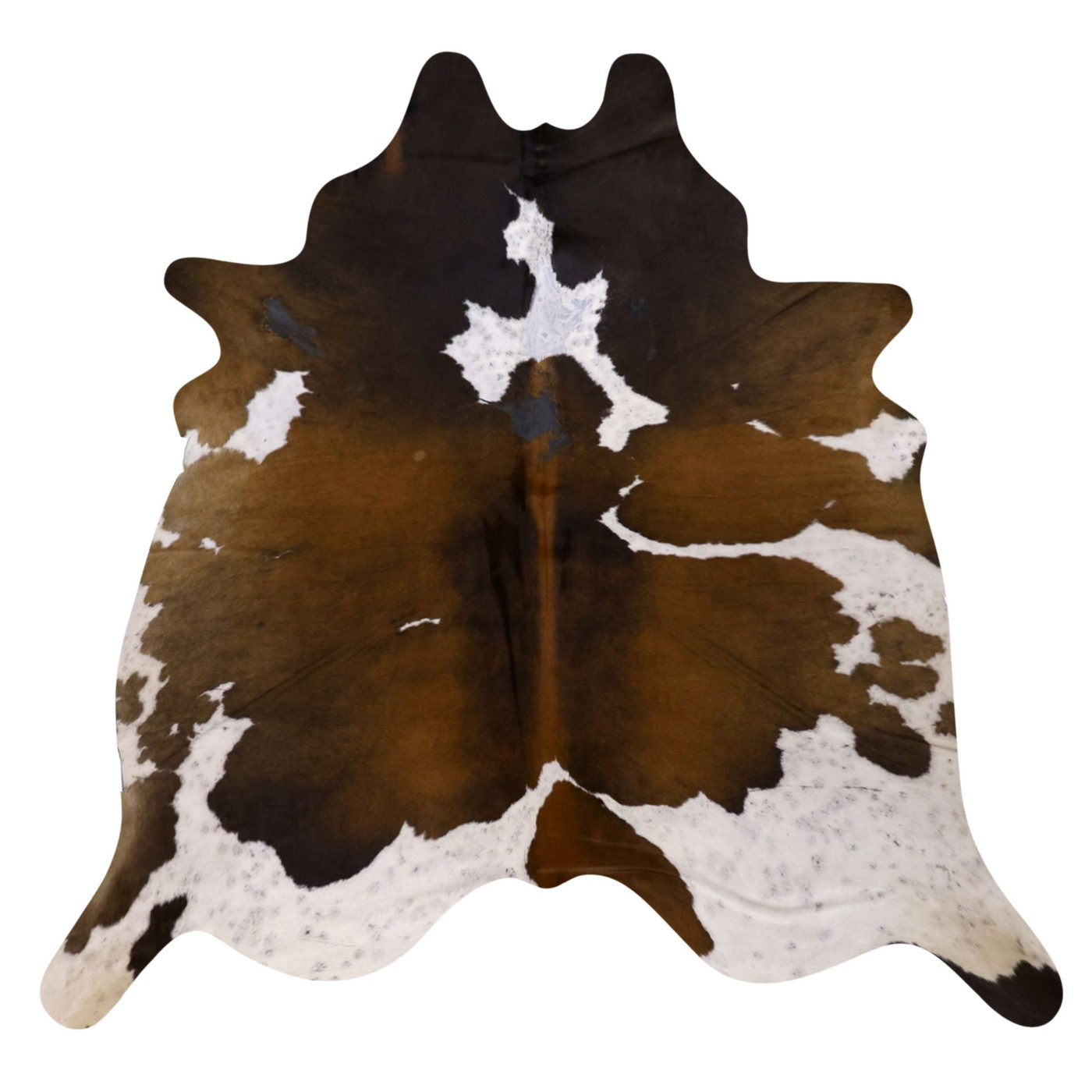 Natural Brazilian Cowhide Rug -  Mocha, Espresso & Ivory