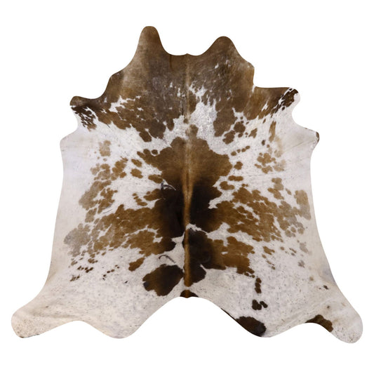 Natural Brazilian Cowhide Rug -  Ivory, Caramel & Chocolate