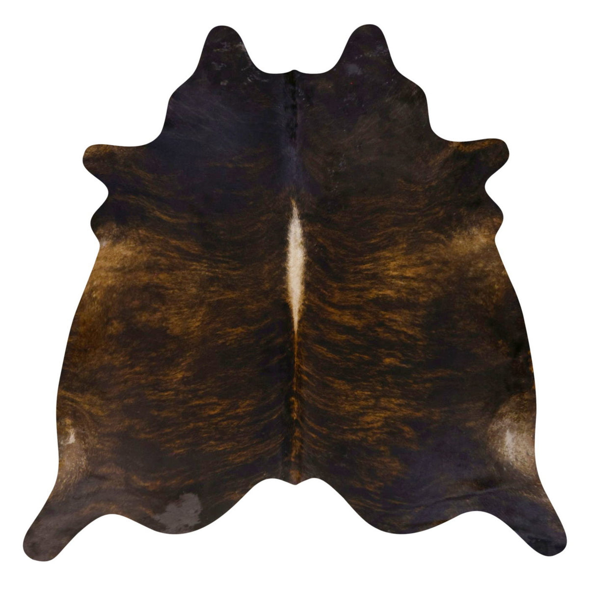 Natural Brazilian Cowhide Rug -  Espresso, Caramel & Ivory