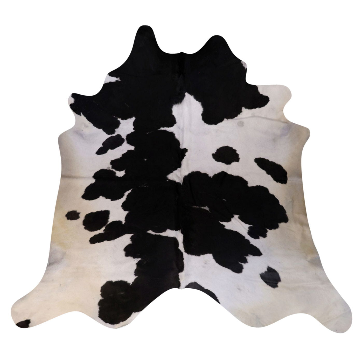 Natural Brazilian Cowhide Rug -  Espresso & Ivory