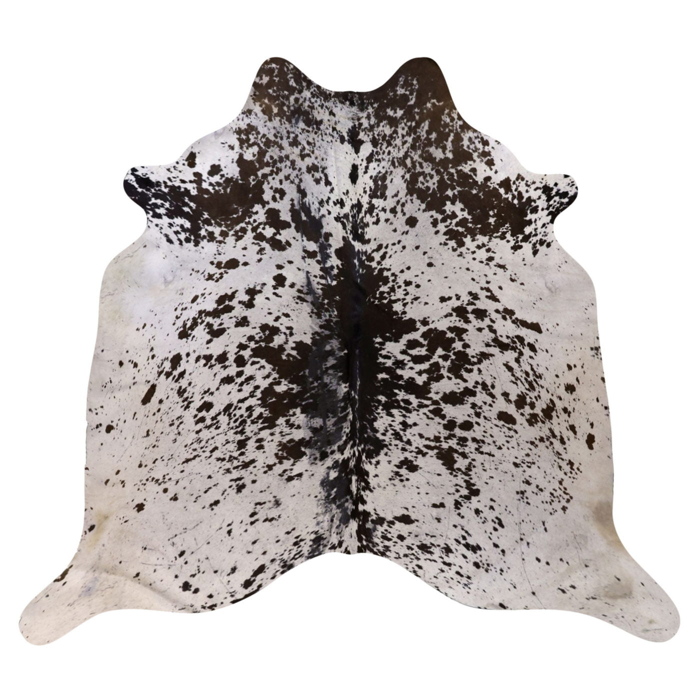 Natural Brazilian Cowhide Rug -  Ivory & Espresso