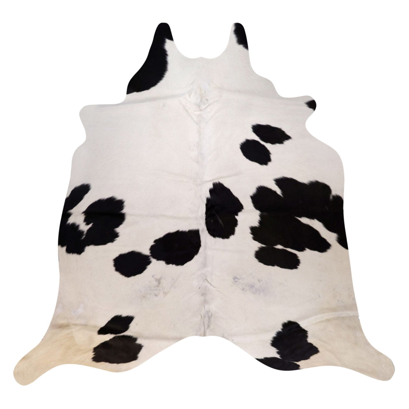 Natural Brazilian Cowhide Rug -  Ivory & Espresso