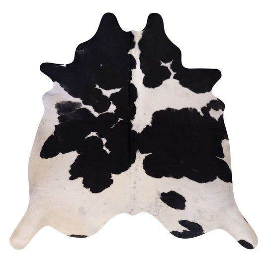 Natural Brazilian Cowhide Rug -  Ivory & Espresso