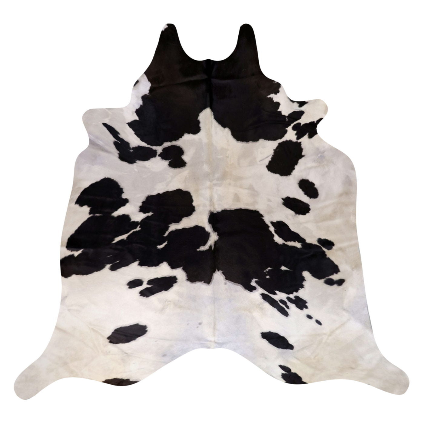 Natural Brazilian Cowhide Rug -  Ivory & Espresso
