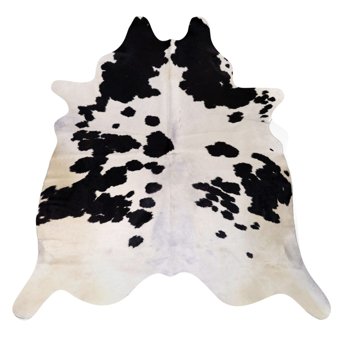 Natural Brazilian Cowhide Rug -  Ivory & Espresso