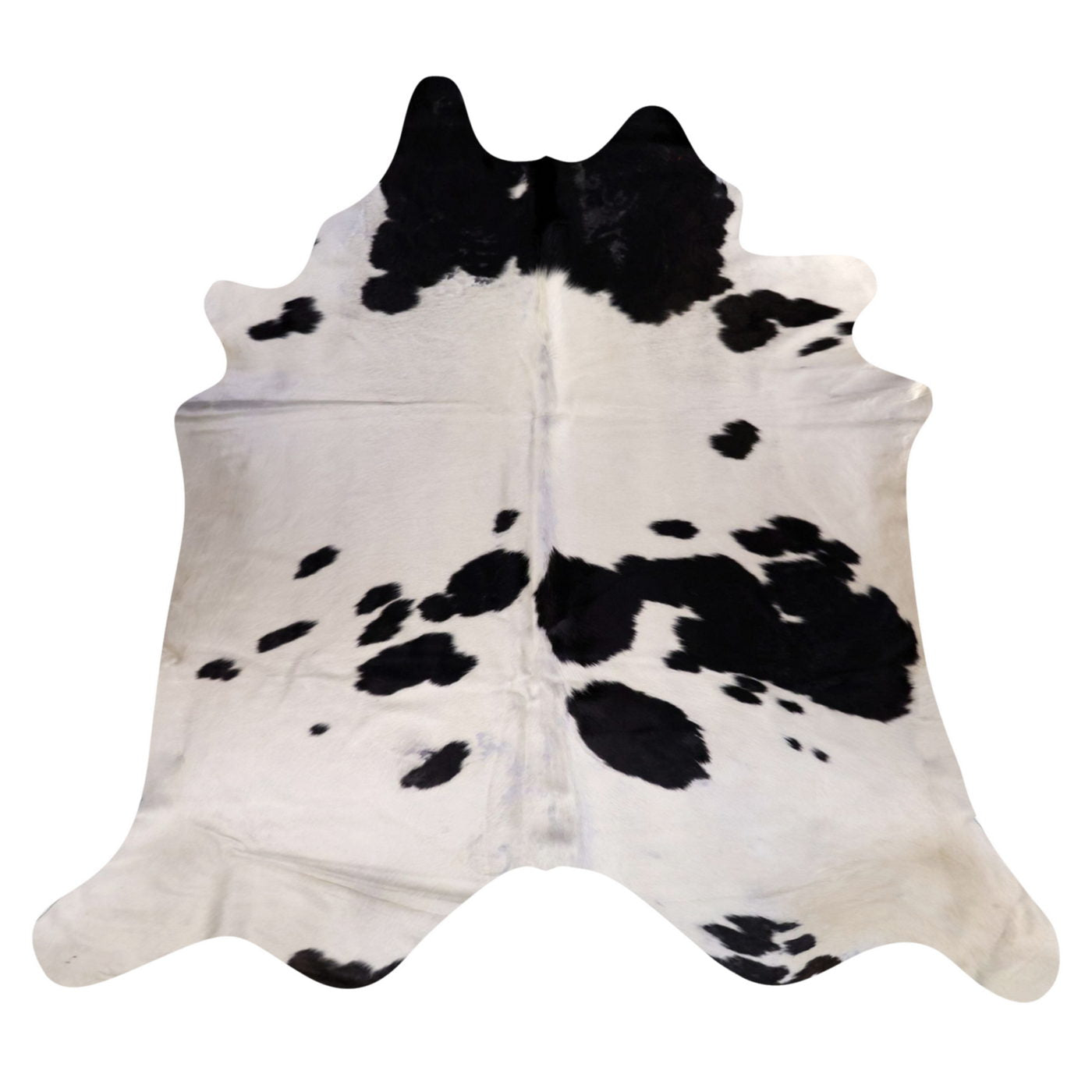 Natural Brazilian Cowhide Rug -  Ivory & Espresso