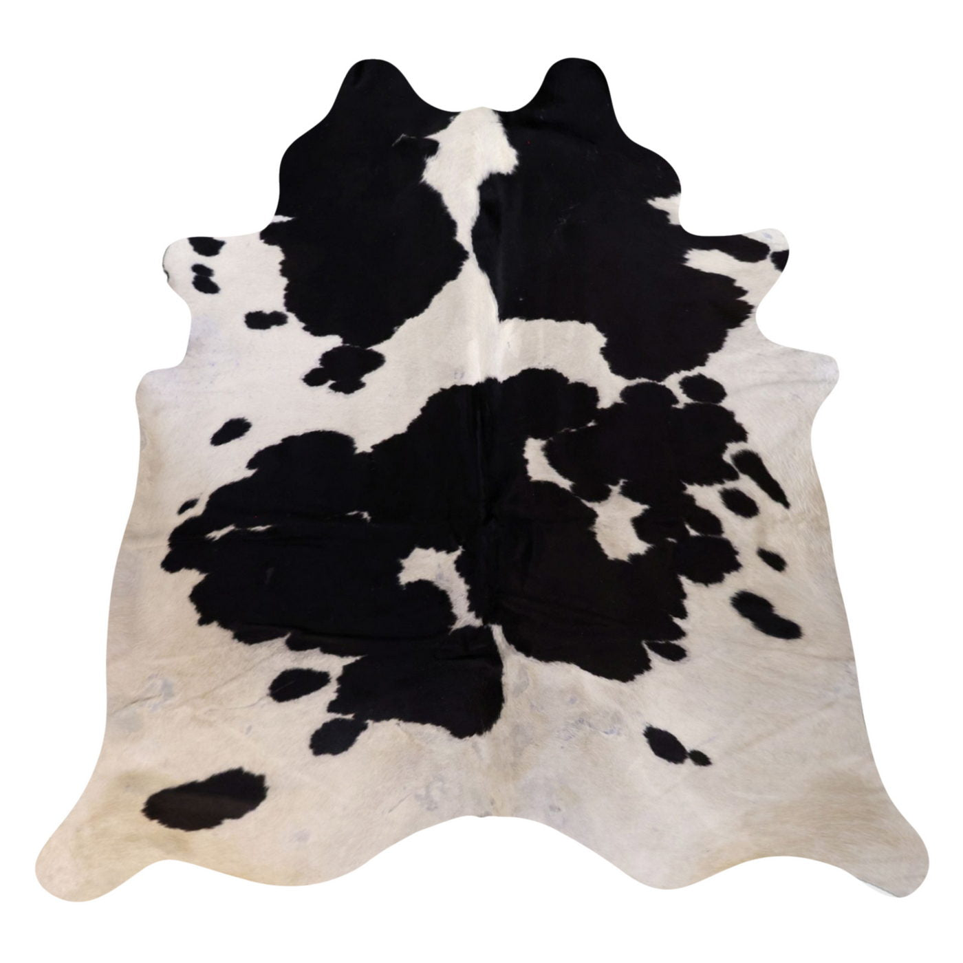 Natural Brazilian Cowhide Rug -  Ivory & Espresso