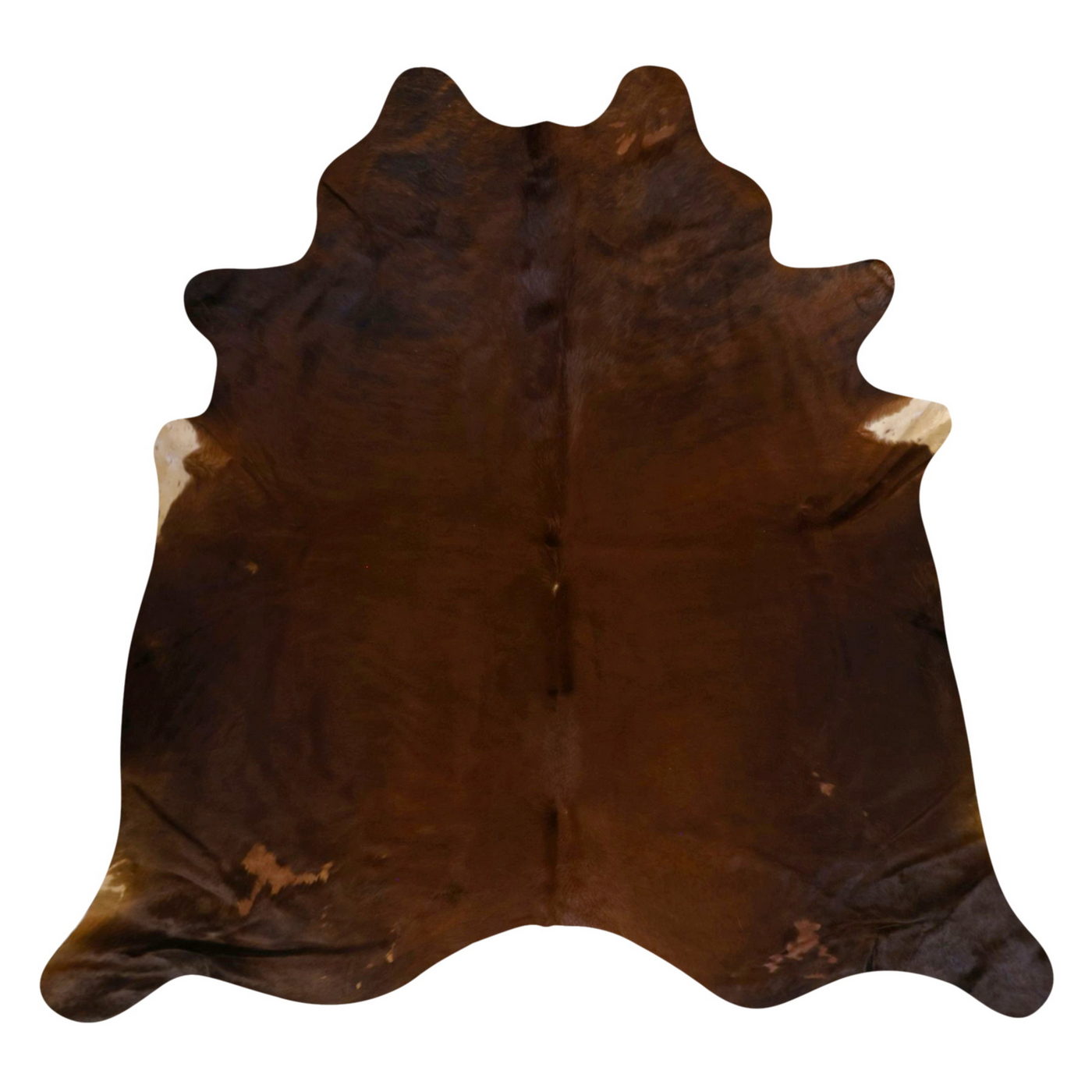 Natural Brazilian Cowhide Rug -  Chocolate & Ivory
