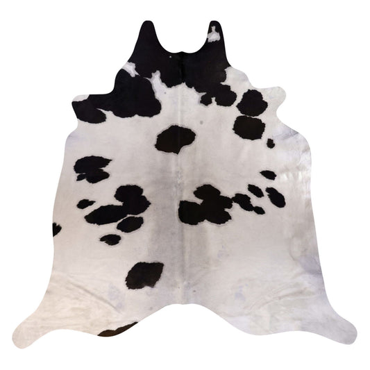Natural Brazilian Cowhide Rug -  Ivory & Espresso
