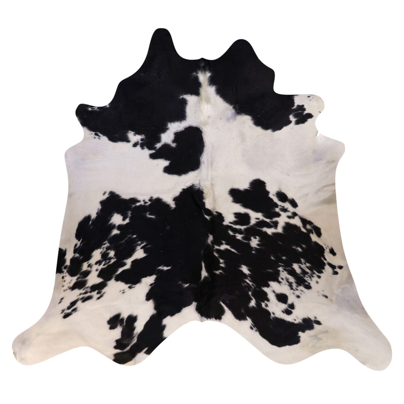 Natural Brazilian Cowhide Rug -  Ivory & Espresso