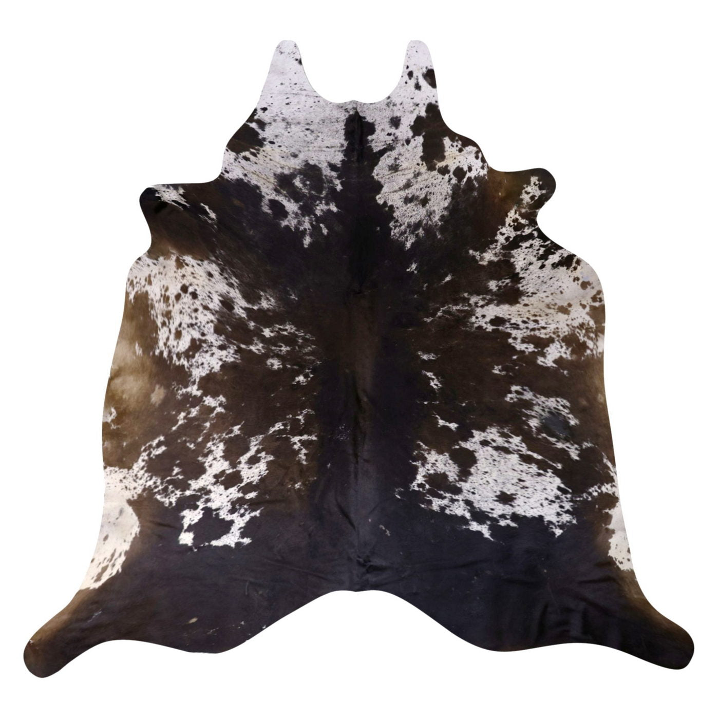 Natural Brazilian Cowhide Rug -  Chocolate, Espresso & Ivory