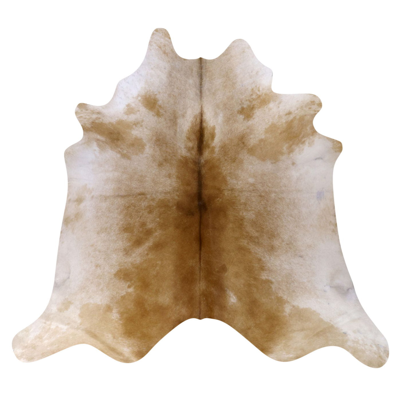 Natural Brazilian Cowhide Rug -  Ivory & Caramel
