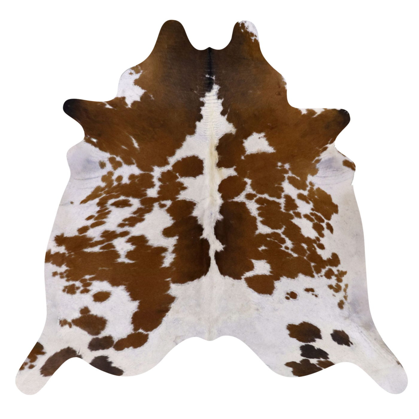 Natural Brazilian Cowhide Rug -  Mocha & Ivory
