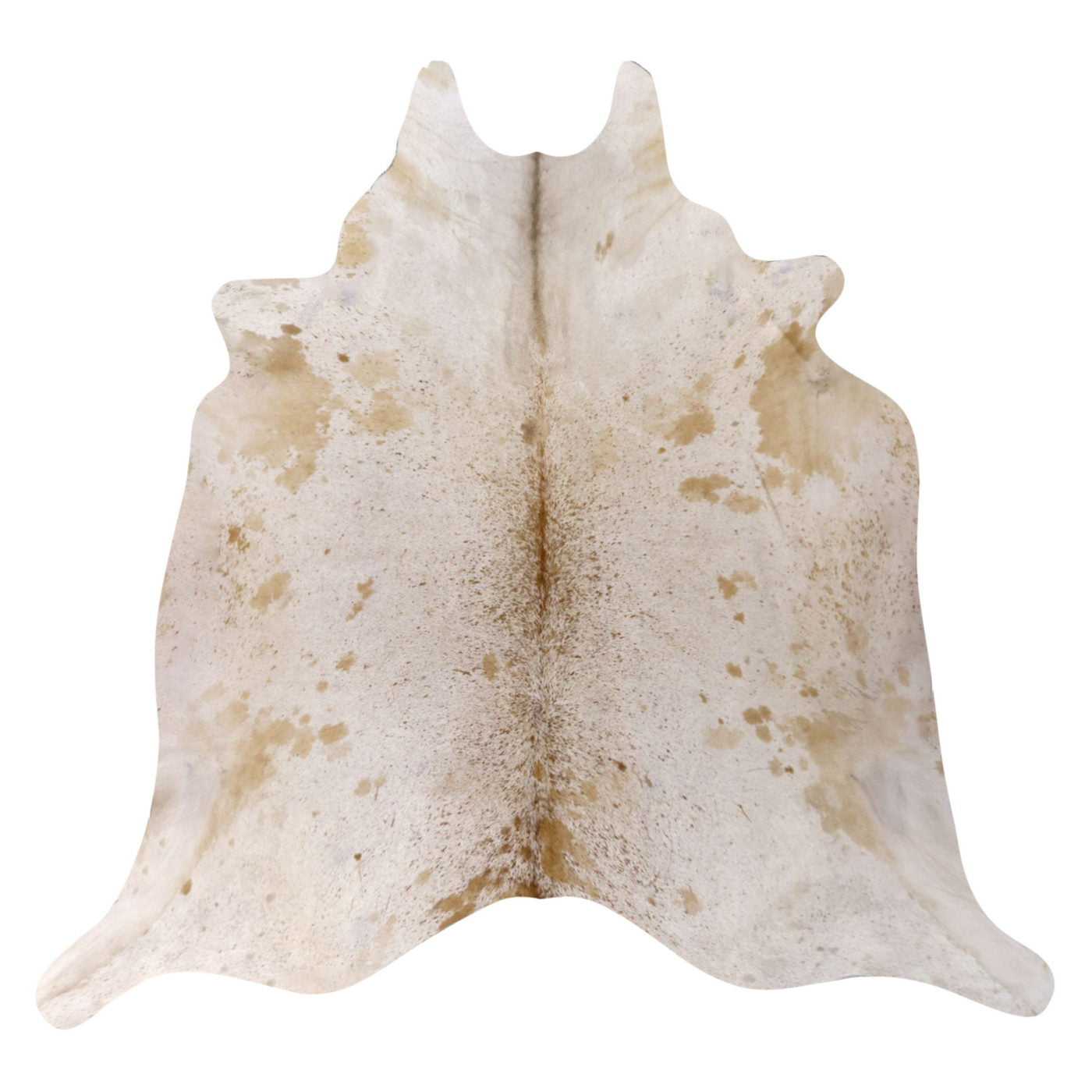 Natural Brazilian Cowhide Rug -  Ivory & Caramel