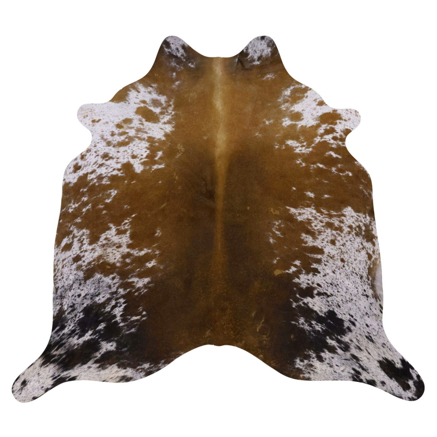 Natural Brazilian Cowhide Rug -  Mocha & Ivory