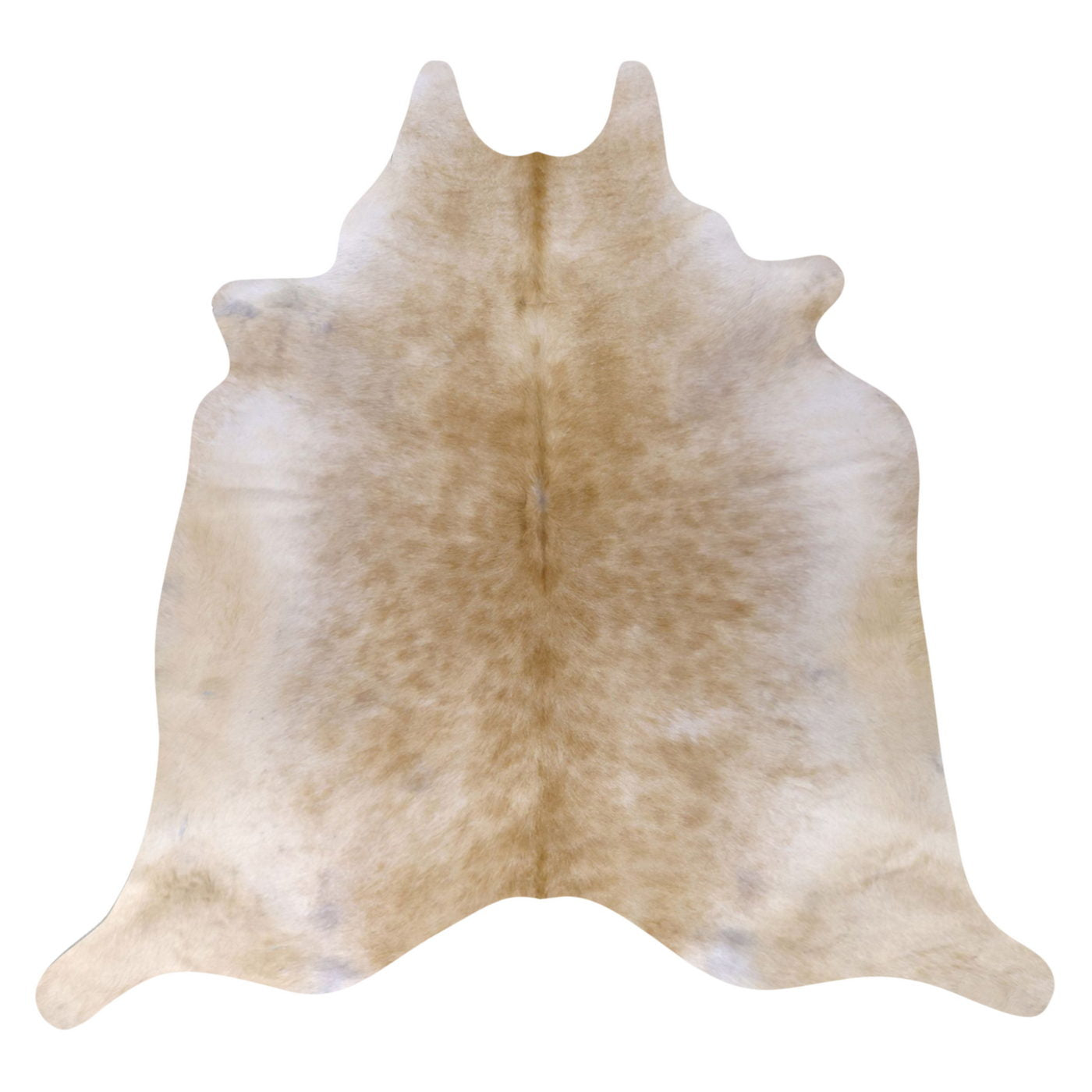 Natural Brazilian Cowhide Rug -  Ivory & Caramel