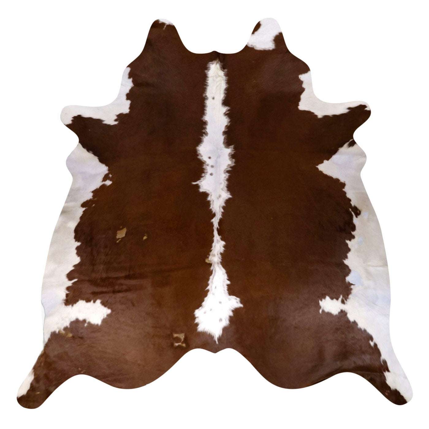 Natural Brazilian Cowhide Rug -  Chocolate & Ivory