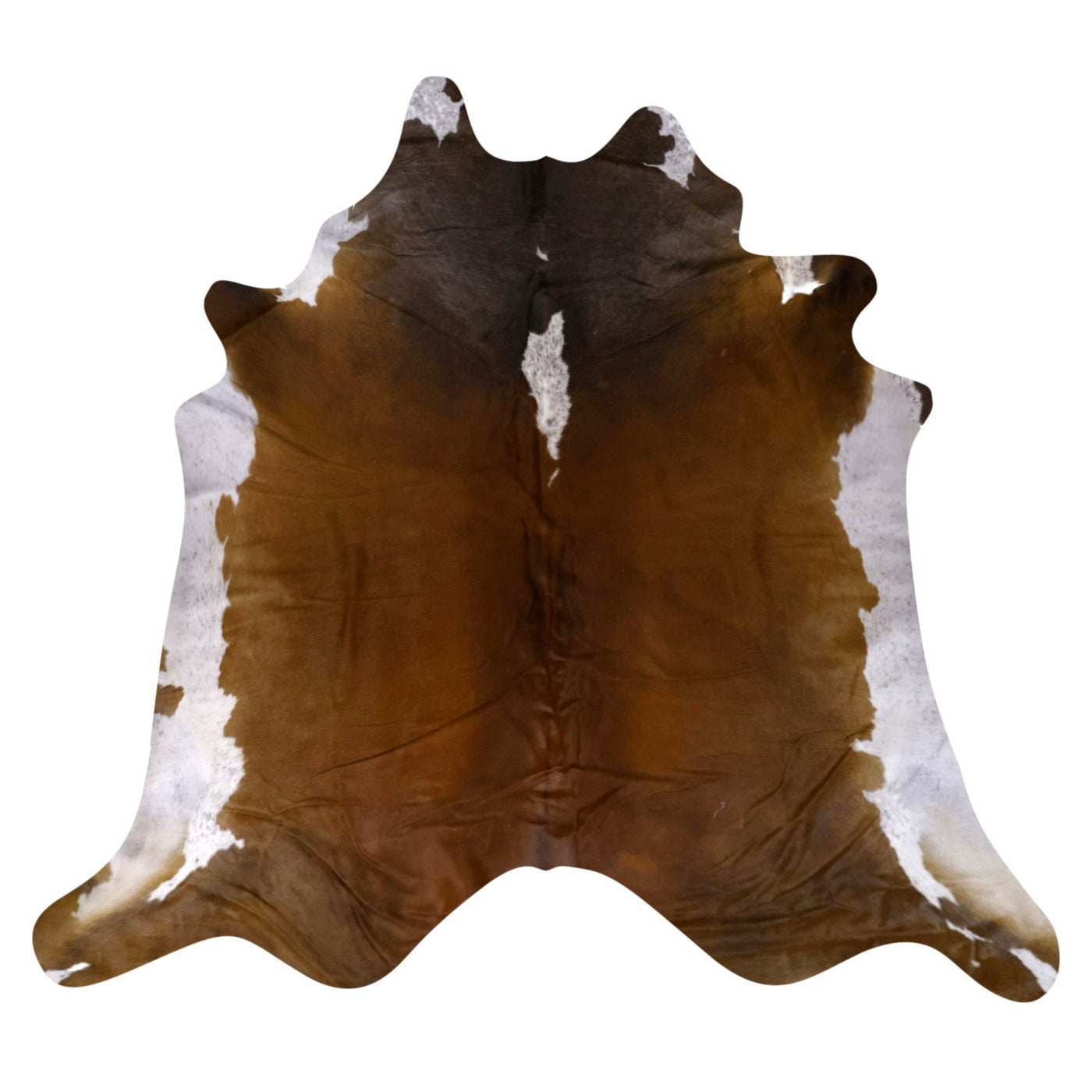 Natural Brazilian Cowhide Rug -  Mocha & Ivory
