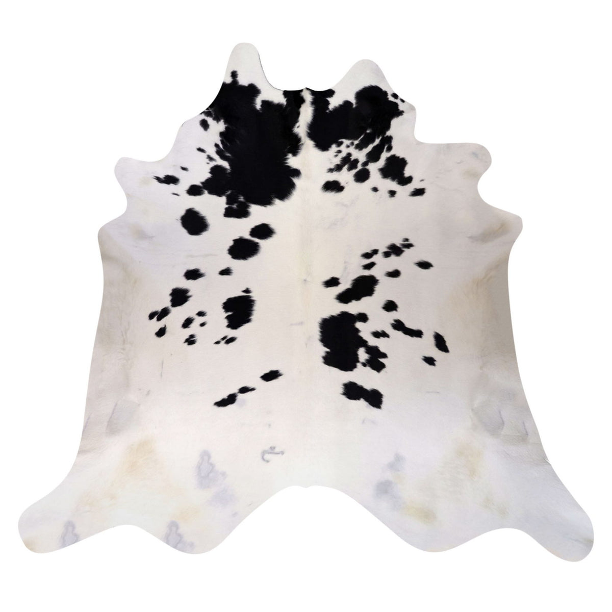 Natural Brazilian Cowhide Rug -  Ivory & Espresso