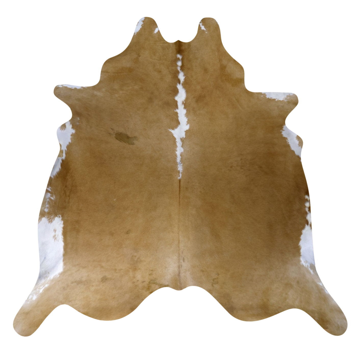 Natural Brazilian Cowhide Rug -  Caramel & Ivory