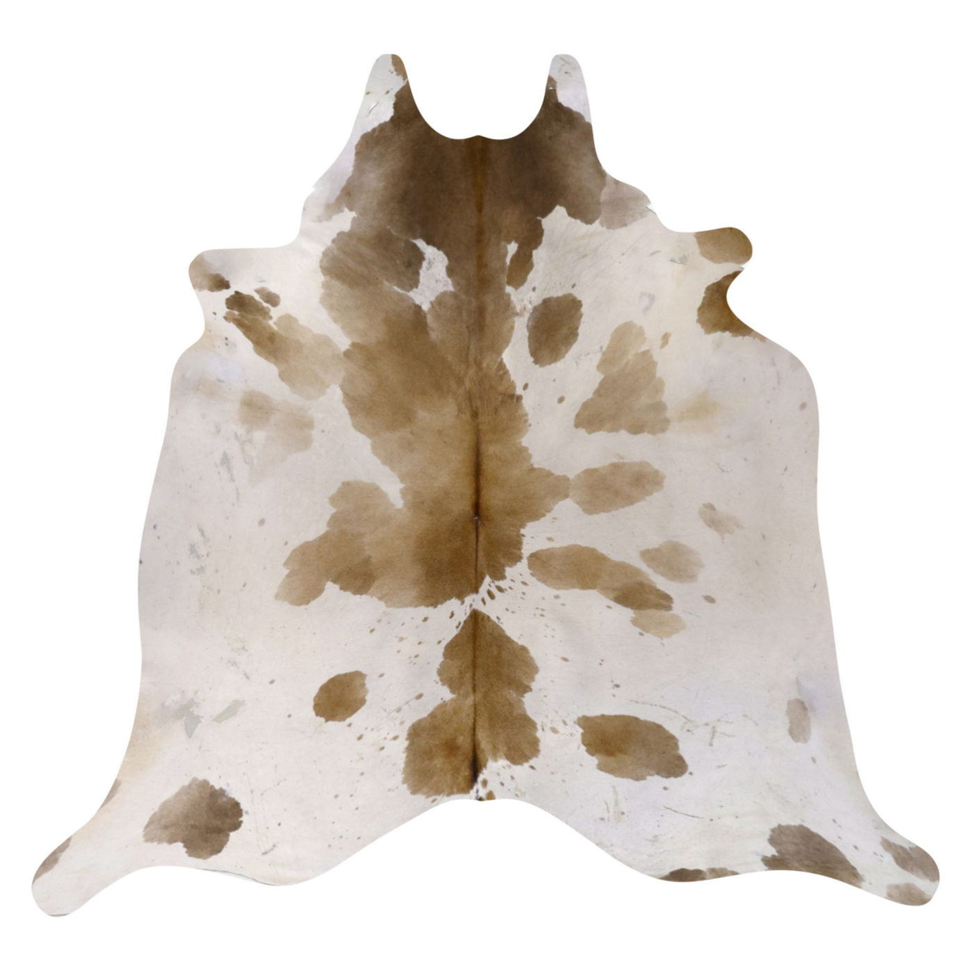 Natural Brazilian Cowhide Rug -  Ivory & Caramel