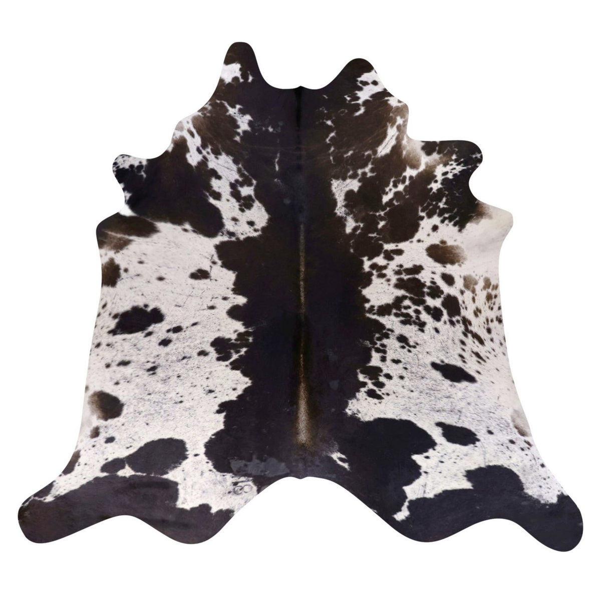 Natural Brazilian Cowhide Rug -  Espresso & Ivory