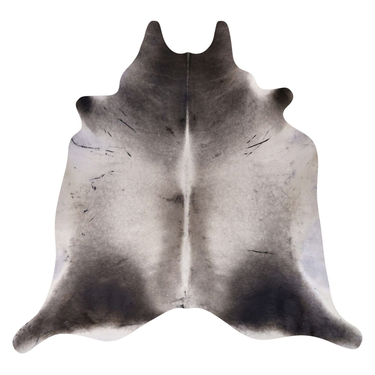 Natural Brazilian Cowhide Rug -  Ivory & Grey