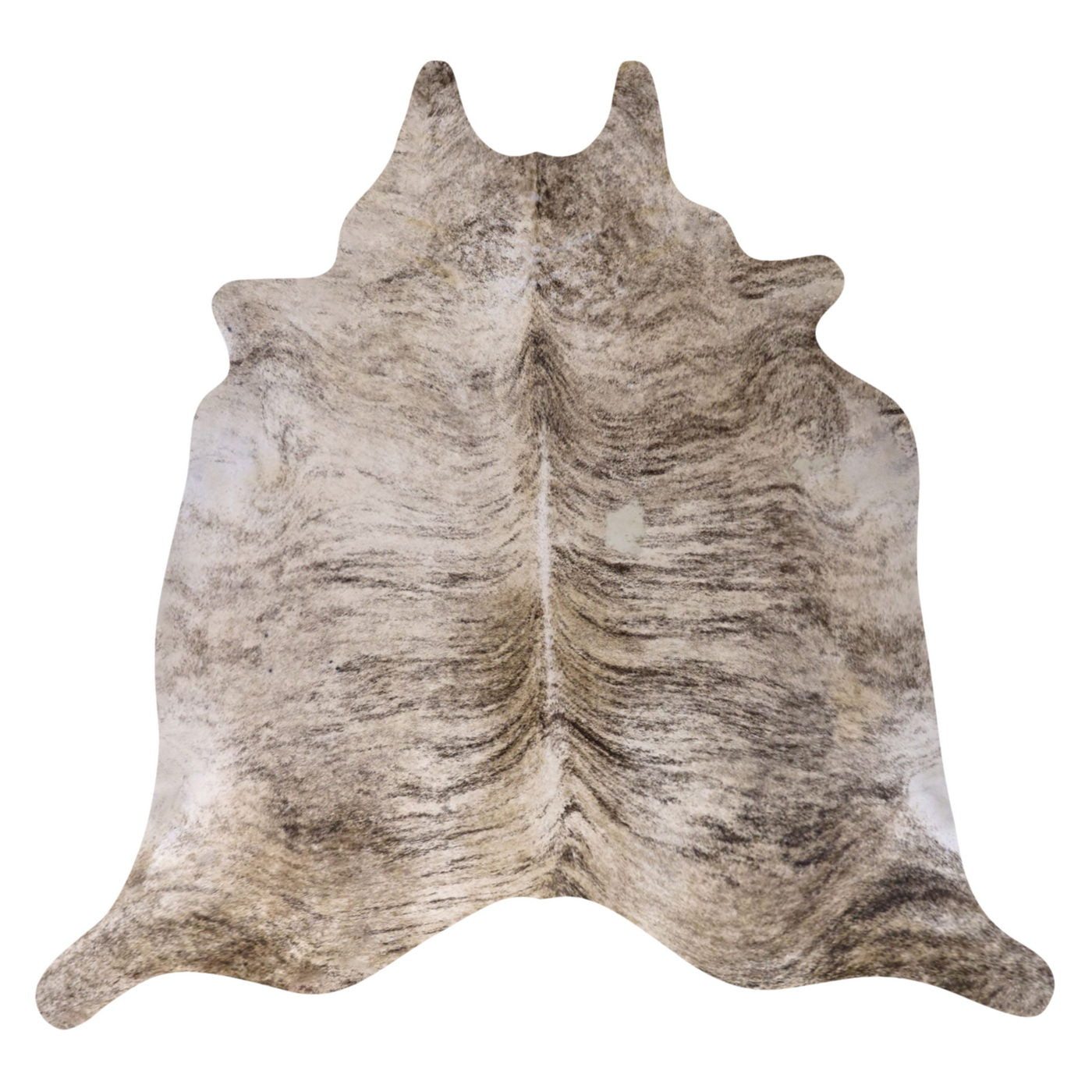 Natural Brazilian Cowhide Rug -  Ivory, Taupe & Charcoal