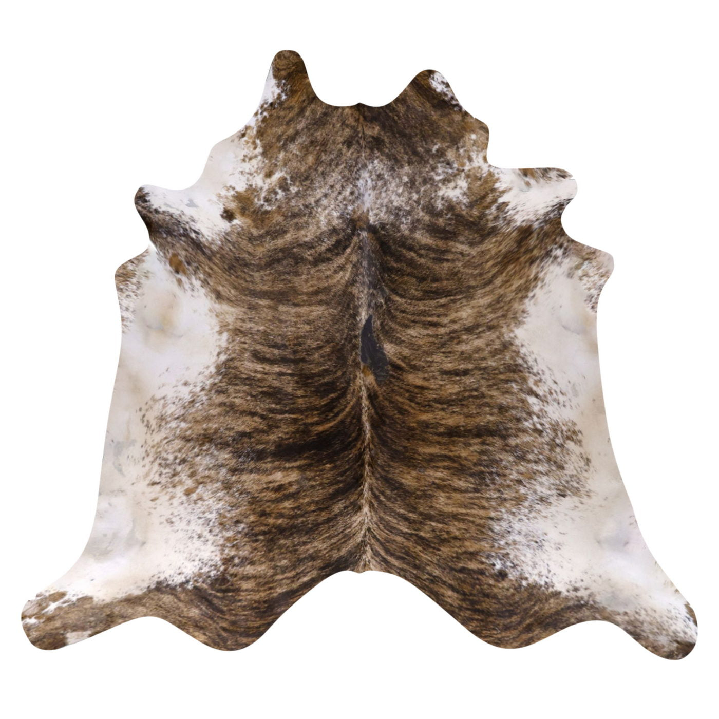 Natural Brazilian Cowhide Rug -  Ivory, Caramel & Espresso