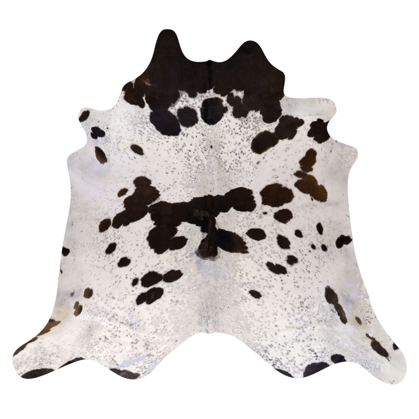 Natural Brazilian Cowhide Rug -  Ivory & Espresso