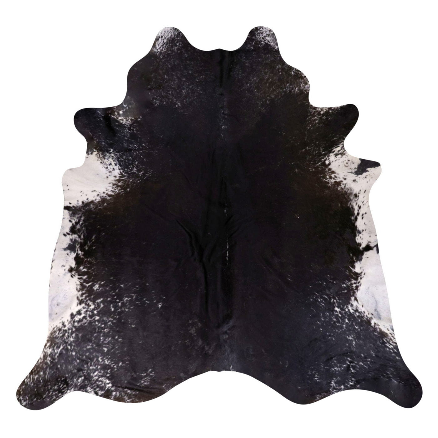Natural Brazilian Cowhide Rug -  Espresso & Ivory