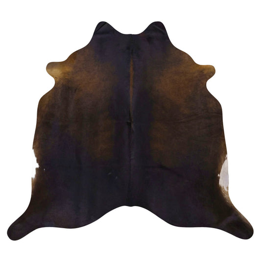 Natural Brazilian Cowhide Rug -  Chocolate & Ivory