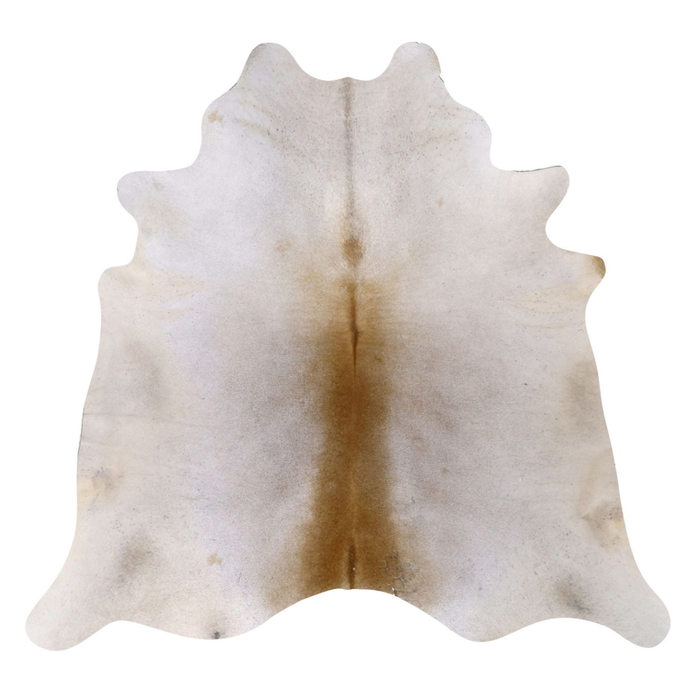Natural Brazilian Cowhide Rug -  Ivory & Caramel