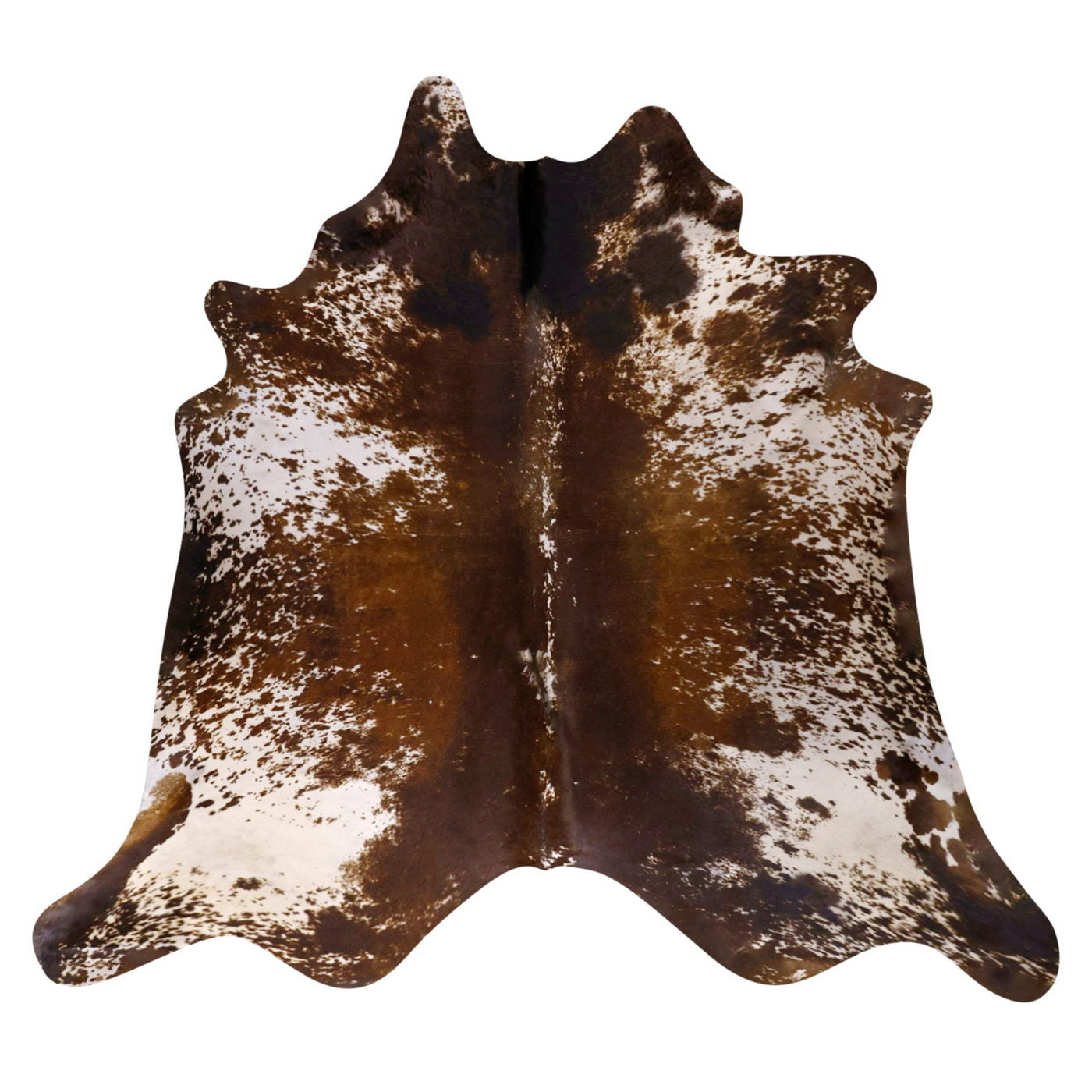 Natural Brazilian Cowhide Rug -  Espresso, Chocolate & Ivory