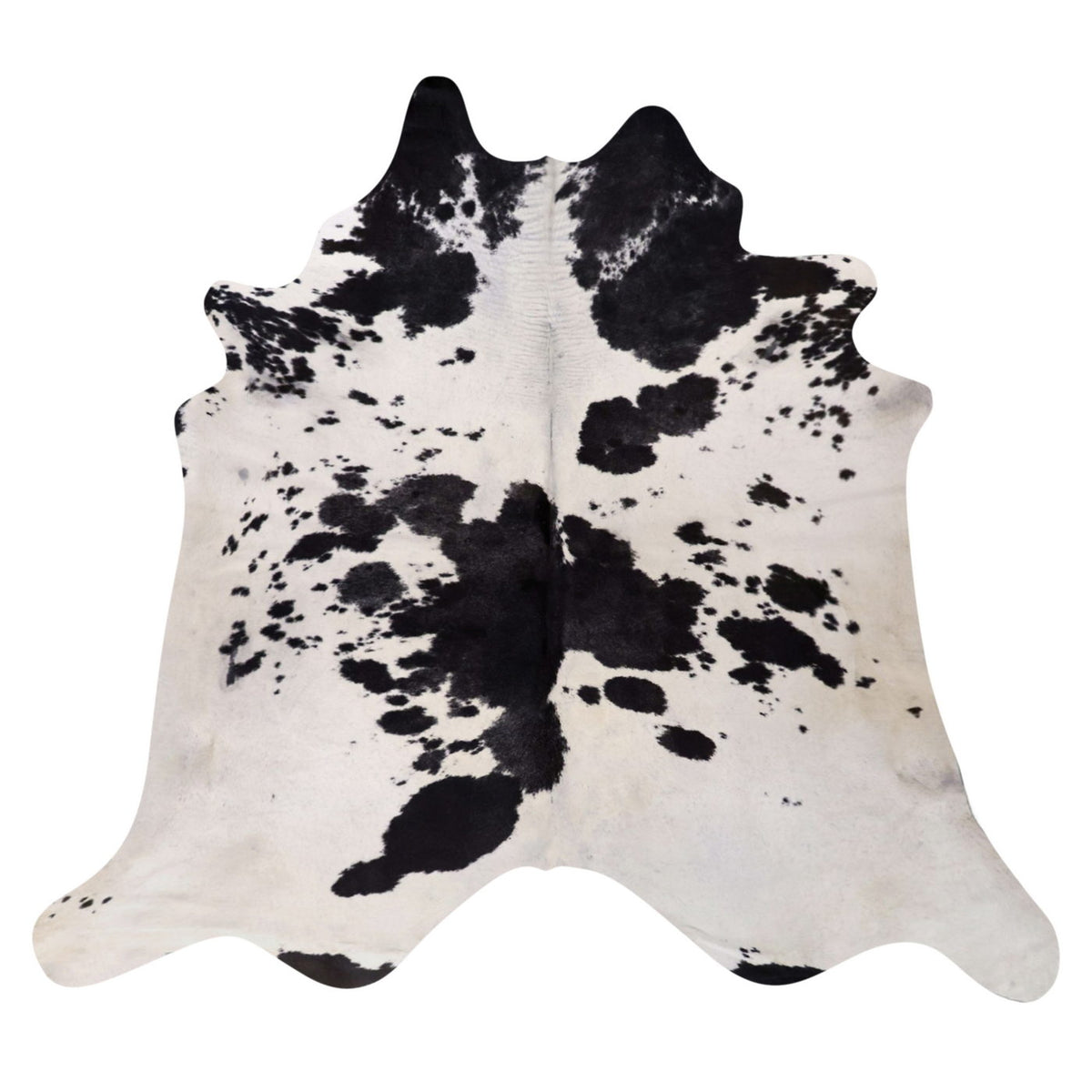 Natural Brazilian Cowhide Rug -  Ivory & Espresso